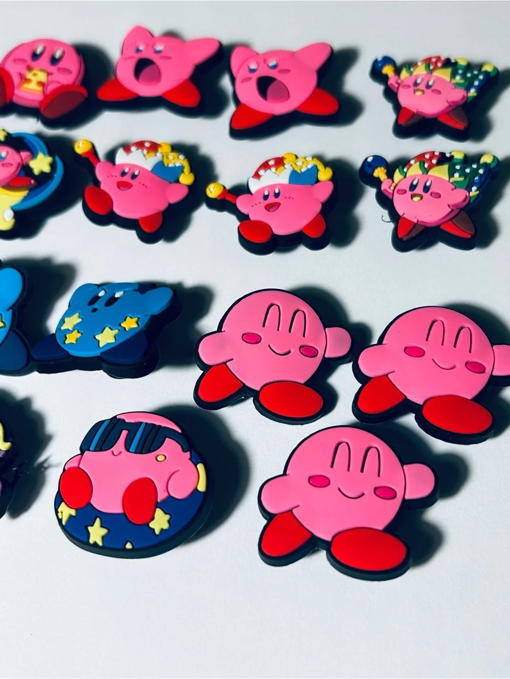 Kirby Shoe Charms Pink Anime Cute Kawaii Sandals Wristband Adults Kids 19 pieces